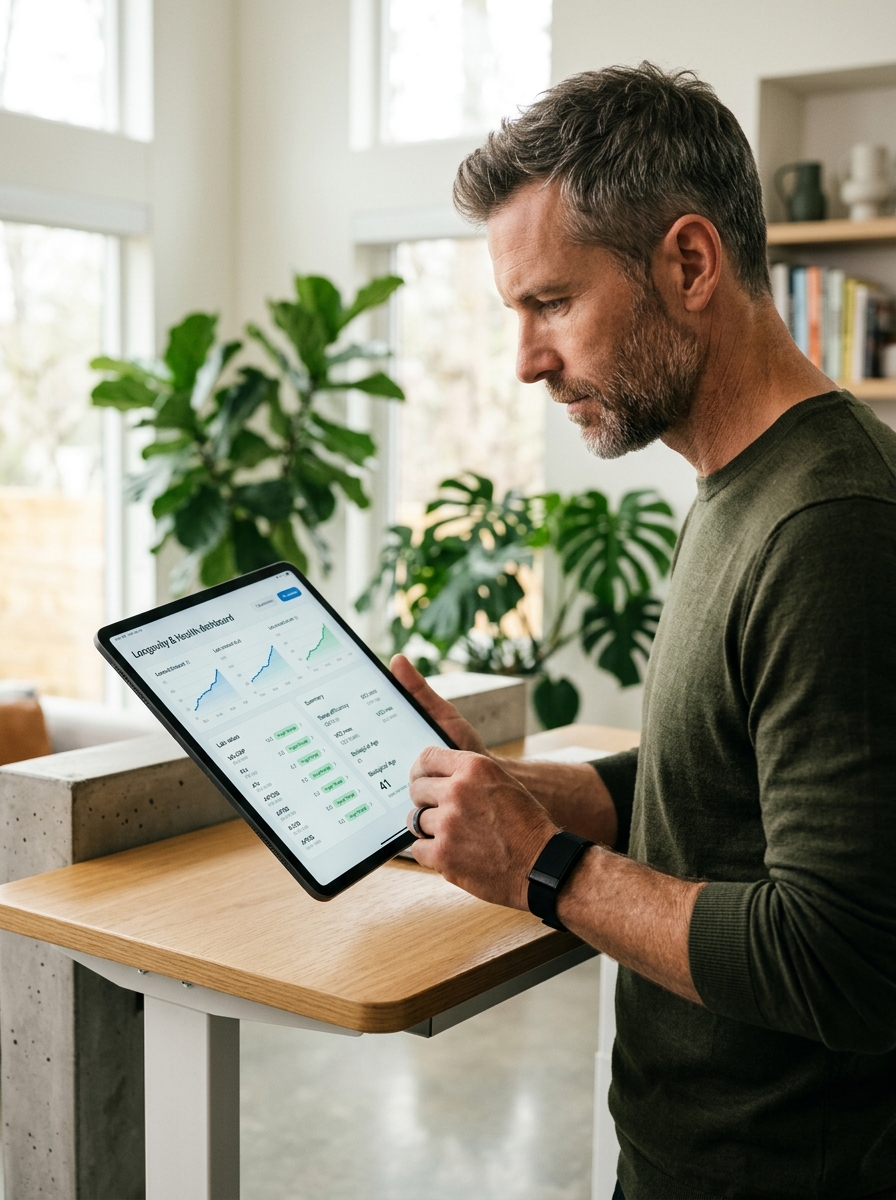 Reading your own longevity dashboard. Doing the work alone — until now.